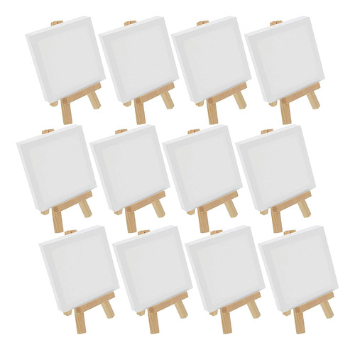 Us Art Supply 3 X 3 Lienzo Estirado Con 5 Mini Caballet...