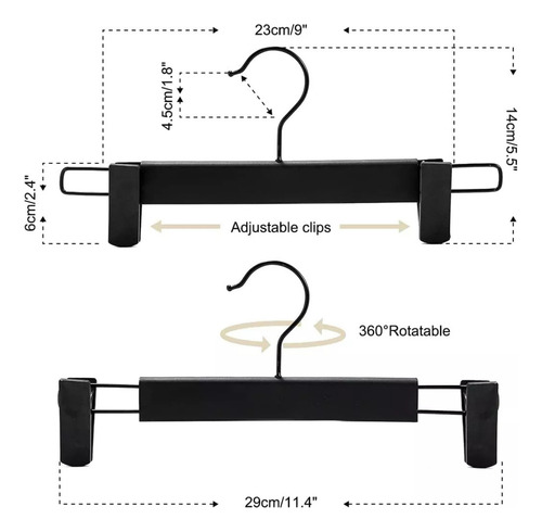 L Paquete De 10 Perchas Para Ropa Y Pantalones,