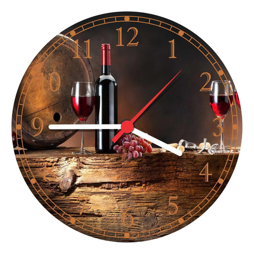 Relógio De Parede Vinhos Bebidas Restaurantes Decorações