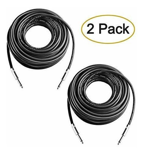 Yoico 2pcs 100 Pies Profesional Cables De Altavoz De 1/4  A