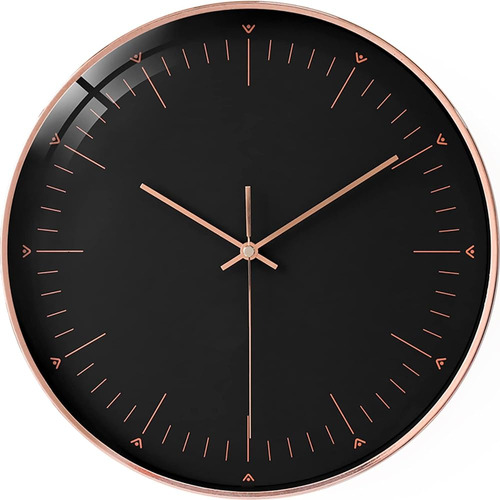 Oro Rosa Minimalista Moderno En Reloj De Pared Silencioso Ne