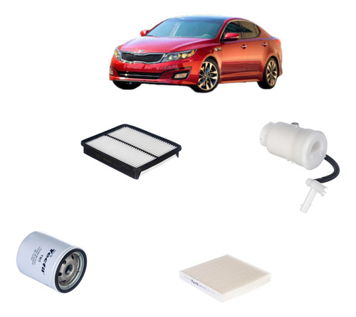 Kit Filtros Revisão Kia Optima 2.4 2012 À 2015 