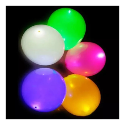 Globos Luces Led Colores Eventos Pack X10 Luz Led