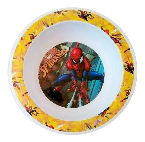 Bowl Cerealero Spiderman Hombre Araña Niños Cresko Ha184