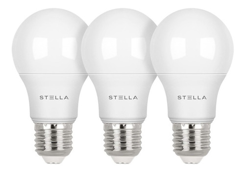 3x Lâmpada Led Bulb A60 7w Stella Sth8264 Quente Neutro Frio