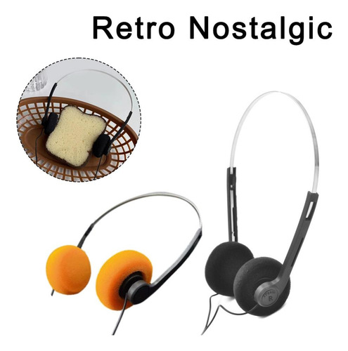 Auriculares Retro Portátiles Clásicos Vintage De Los 80