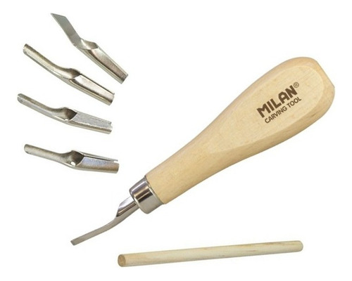Set Con 5 Gubias Para Tallado De Madera Milan