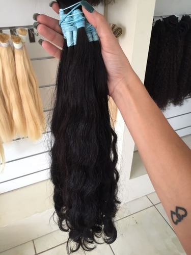 Imagem 2 de 2 de Cabelo Humano 75 Cm 200 G Ondulado Promoção