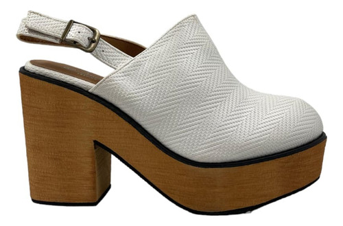 Zapato Blanco Plataforma Mujer Z33-s87