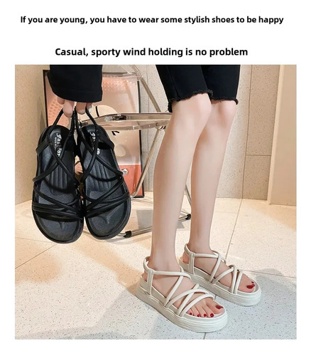 Sandalias De Playa Casuales Con Plataforma Para Mujer