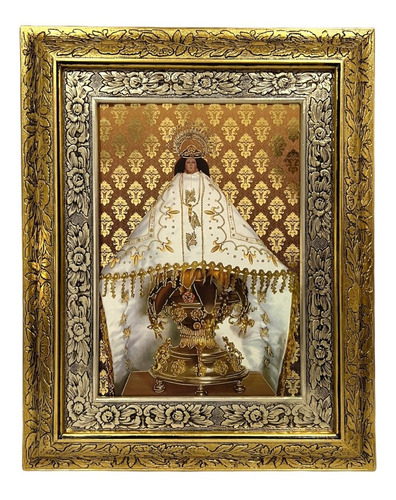 Cuadro De Virgen De Juquila 60x47 Cm Filos Dorados