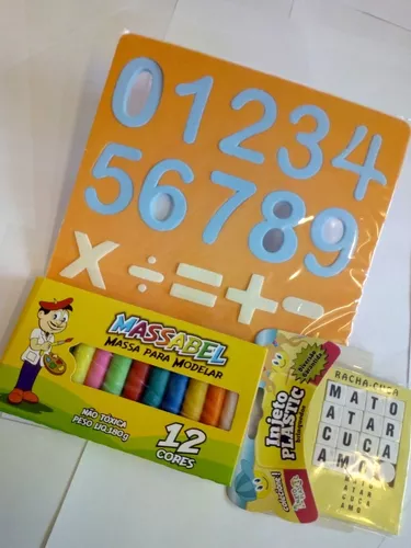 Jogos Infantis Racha Cuca Matemática Massa De Modelar Kit