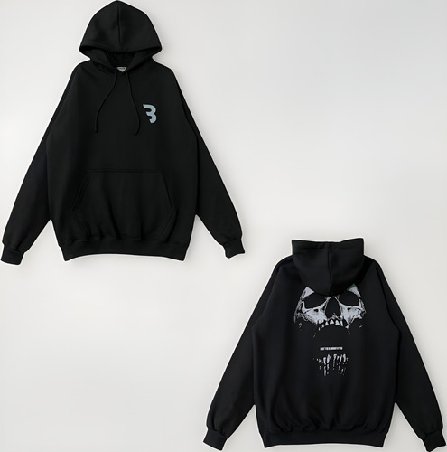 Buzo Frisa Con Capucha Calavera Skull Demon & Cbum