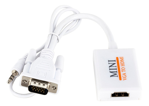 Imagen 6 de 6 de 1080p Vga Macho A Hdmi Adaptador Convertidor De Cable De