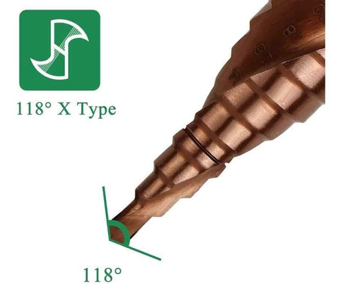 Broca Escalonada Americana Drill Hog Usa 1/4 - 3/4 (4-20 Mm)