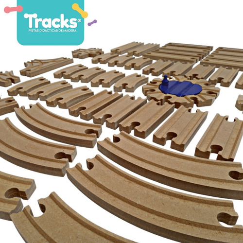Imagen 4 de 8 de Tracks Pack 46 Tramos + Tren Didáctico Compatible Trencity