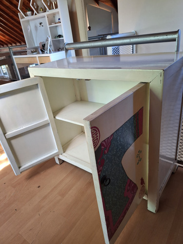 Cómoda Oriental De Madera 84,5 X 39,5 X 79,5 Cm Blanco (Usado)