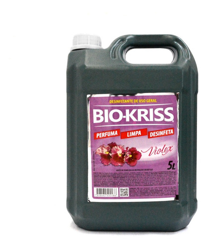 Kit C/ 3uni- Desinfetante Multiuso Bio Kriss Violex 5 Litros