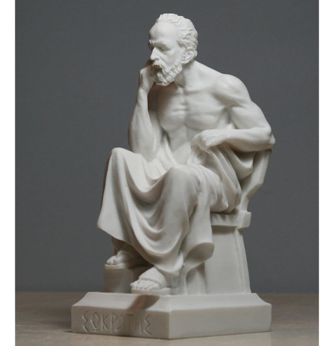 ~? Filósofo Griego Sócrates Estatua De Alabastro Escultura A
