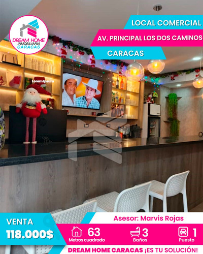 En Venta Local Comercial En La Av. Principal Los Dos Caminos, Caracas