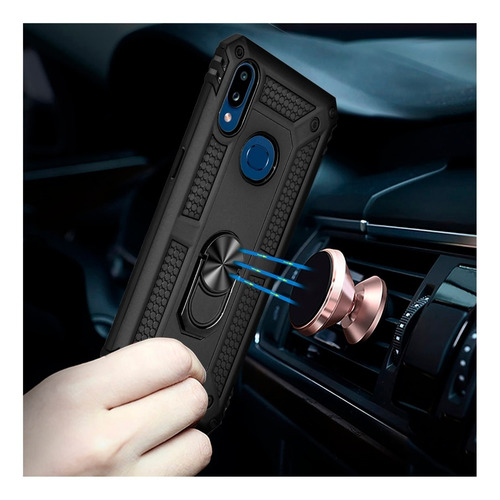 Imagen 2 de 7 de Funda Anillo Magnetica Case Uso Rudo Modelos Samsung Galaxy