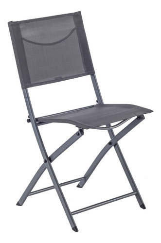 Naterial Set De 4 Sillas Plegables Para Terraza Jardín Gris