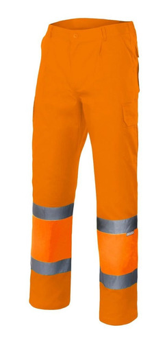 Pantalón Con Reflectivo Trabajo Naranja - Mundo Trabajo
