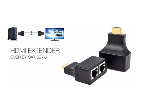 Imagen 2 de 3 de Adaptador Extensor Hdmi By Cat-5e/6 Hdmi Extender 30m