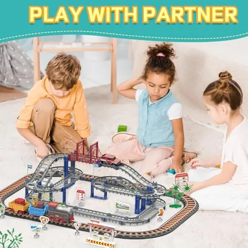 Juego De Pista De Tren De Juguete, Juego De Autos