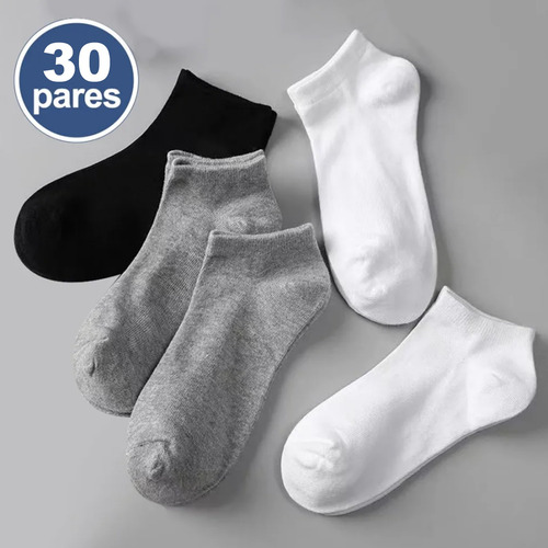 Calcetines Cortos Hombres Dama Unisex Cómodo 30 Pares