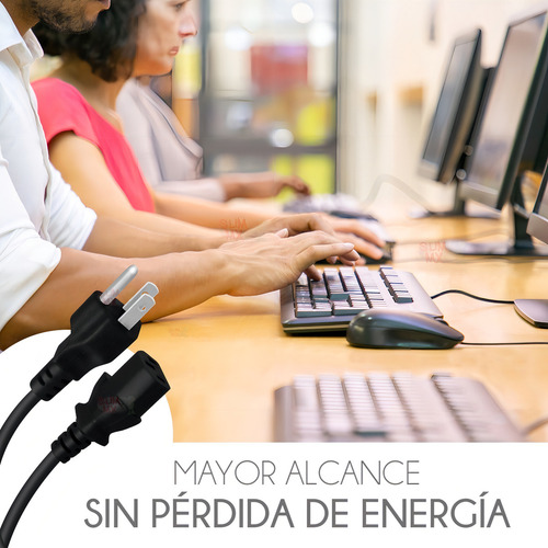Cable Trifasico De Corriente Alimentacion Pc Cpu Monitor 1.4