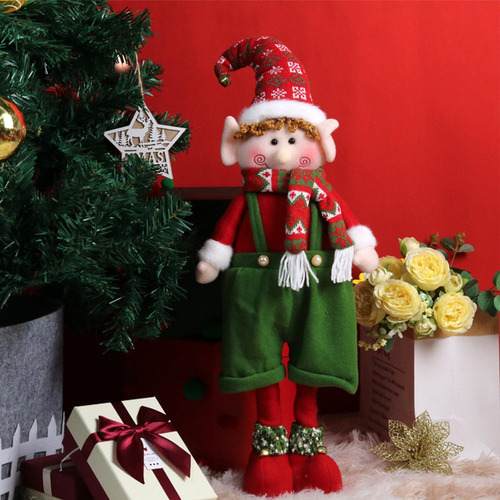 Muñeca De Pie Navideña Ajustable Figura De Muñeca Sin Rostro