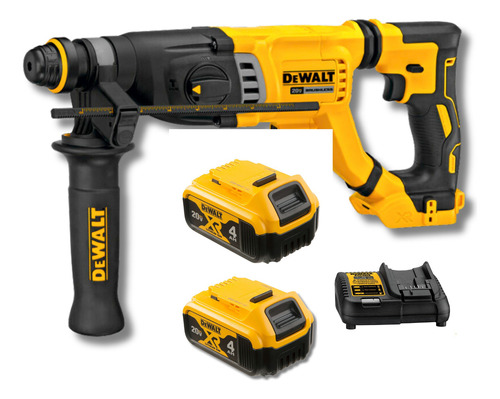 Martelete 2 Baterias 20v 4ah Dewalt Rompedor Perfurador Cor Amarelo