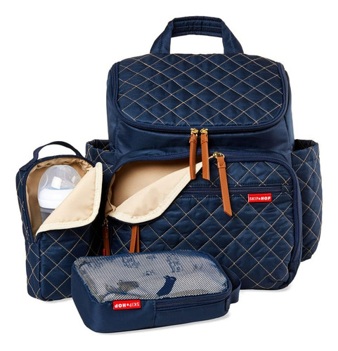 Bolsa Mochila Maternidade Forma Skip Hop Azul Com Trocador