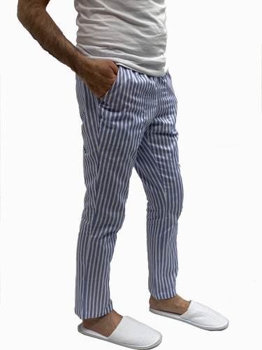 Pantalón Casual Blue Lines + Tapaboca Bicapa Onpants