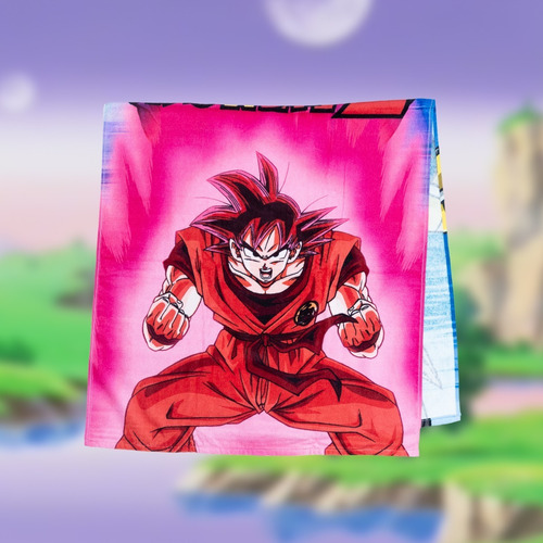 Toalla Dragon Ball, Goku/vegeta 100% Algodón Hilasal Goku Vs Vegeta