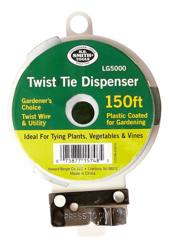H. B. Smith Twist Tie Dispense  ideal Para Plantas Try.