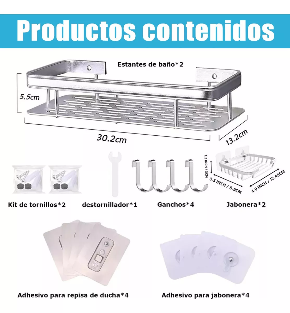 Segunda imagen para búsqueda de repisa para baño organizador