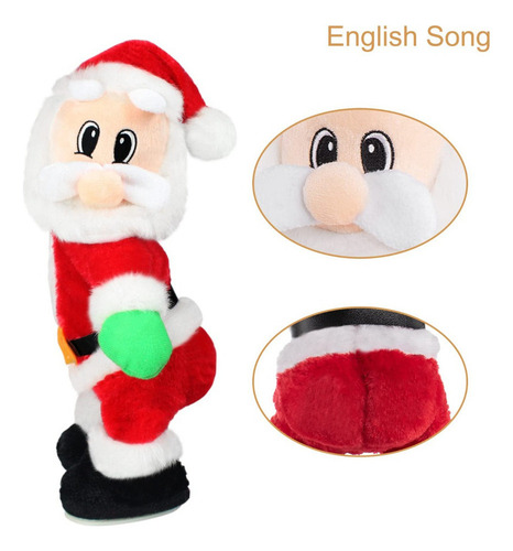 - Twerking Papá Noel Bailarín Peluche Felpa Juguete Navidad