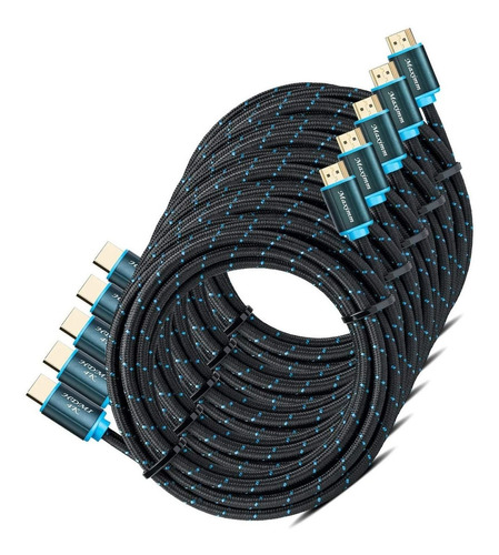 Maximm Cable Trenzado De Nailon Hdmi 2.0 4k De Alta Velocida