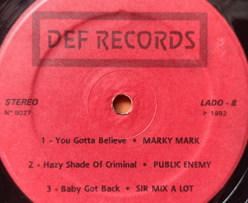 Lp Def Records 1992 Kris Kross Marky Mark Public Enemy Vinil (Usado)