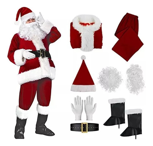 Disfraz De Cosplay Navideño Para Adultos, Traje Do Papá Noel