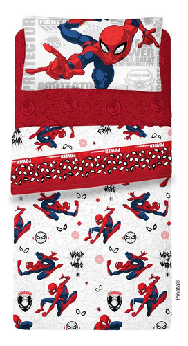 Sábanas 1 1/2 Piñata Ultrasoft Spiderman Hombre Araña