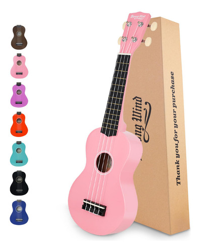 Ukelele Soprano Strong Wind De 21 Pulgadas De Basswood Para