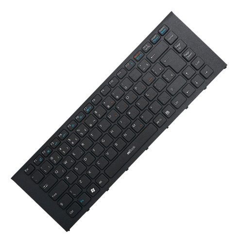 Teclado Sony Vaio Vpc-ea36fm/p Vpc-ea36fm/t Preto C Frame Cor Conforme Imagens Do Anúncio Idioma Português Brasil