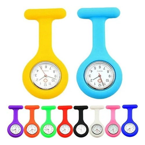 A Reloj De Bolsillo De Silicona For Enfermera Paquete 12 Pcs