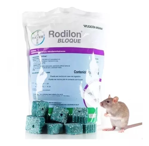 Veneno Para Ratas Y Ratones Rodilon Bloque 1k Cebo Atrayente