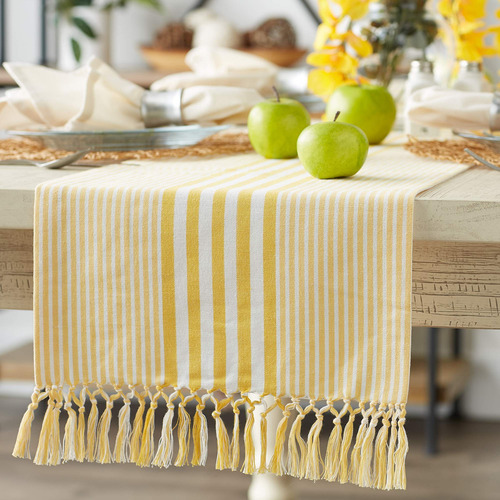 Camino De Mesa Amarillo Oscuro 35.5x183 Cm Para Cocina