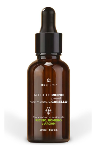 Aceite De Ricino Para Crecimiento Del Cabello 50 Ml Beohemp