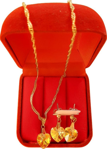 Corrente + Brinco 18k Banhado A Ouro Na Promoção Do Mês